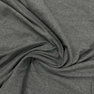 Anthracite Organic Cotton/Polyester/Spandex Jersey Fabric - 200 GSM - Grown in the USA