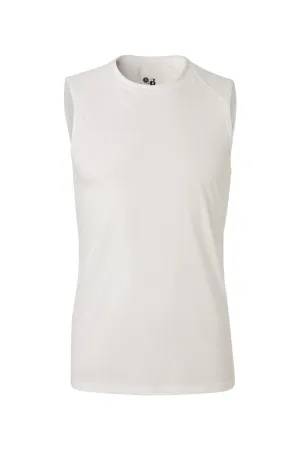 Badger Mens B-Core Moisture Wicking Tank Top - White