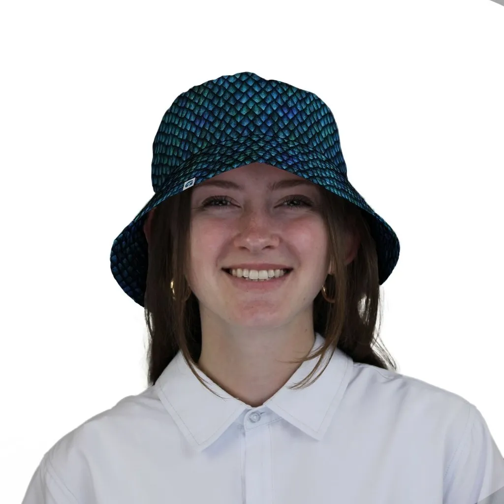 Blue Purple Dragon Scales Bucket Hat