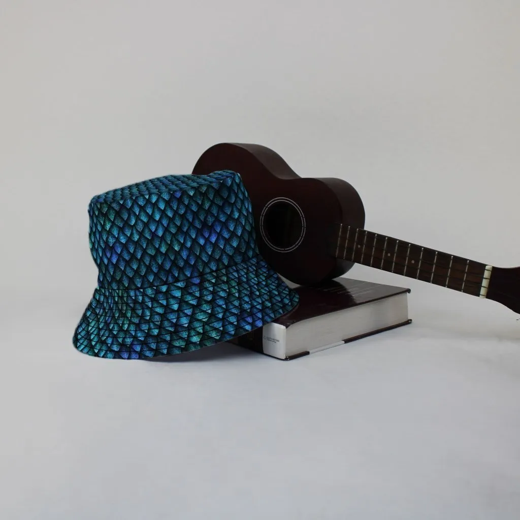 Blue Purple Dragon Scales Bucket Hat
