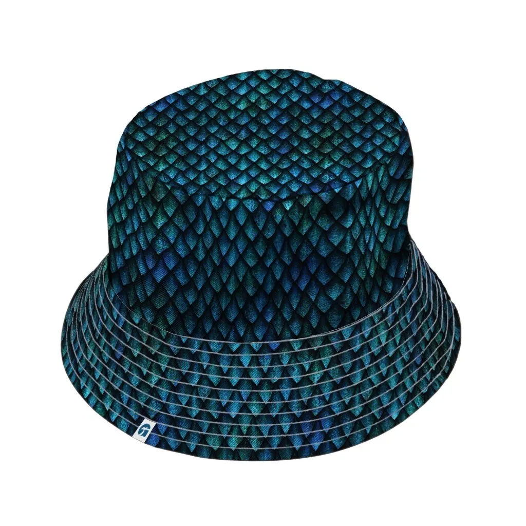 Blue Purple Dragon Scales Bucket Hat