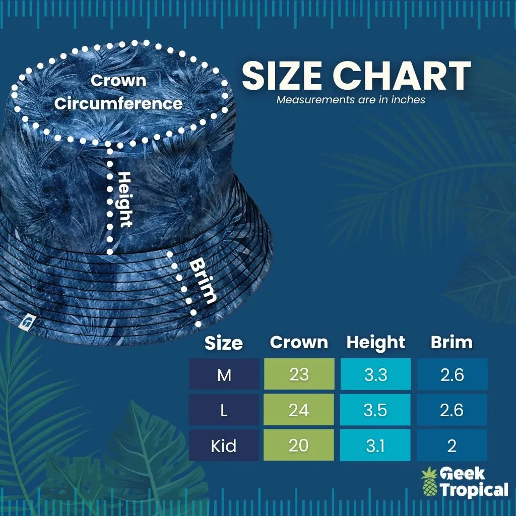 Blue Purple Dragon Scales Bucket Hat
