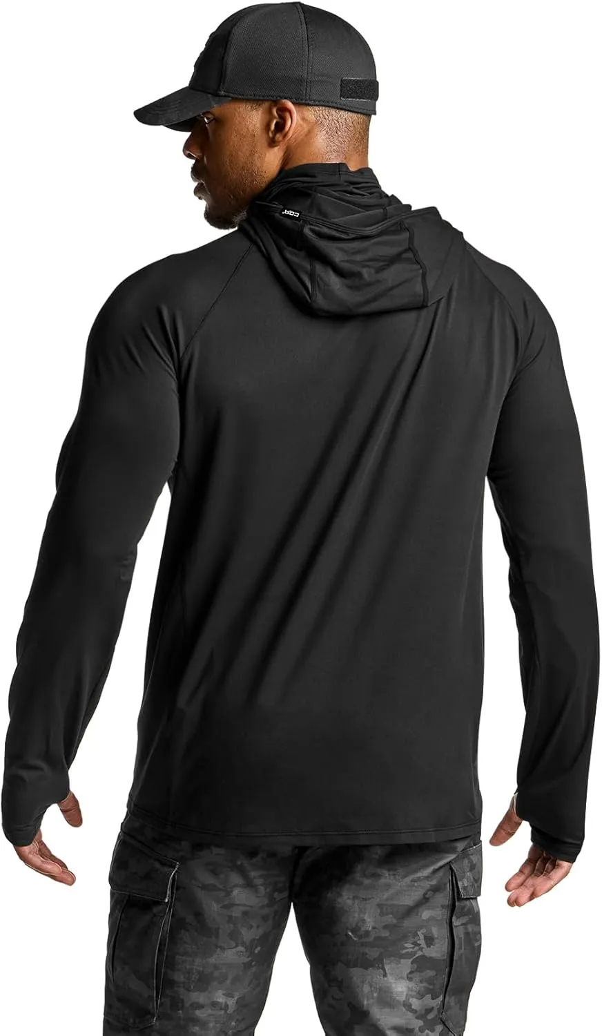 CQR Men's UPF50  Sun Protection Shirts, Quick Dry Long Sleeve Rash Guard, Athletic Running Workout Fishing Cooling Shirts