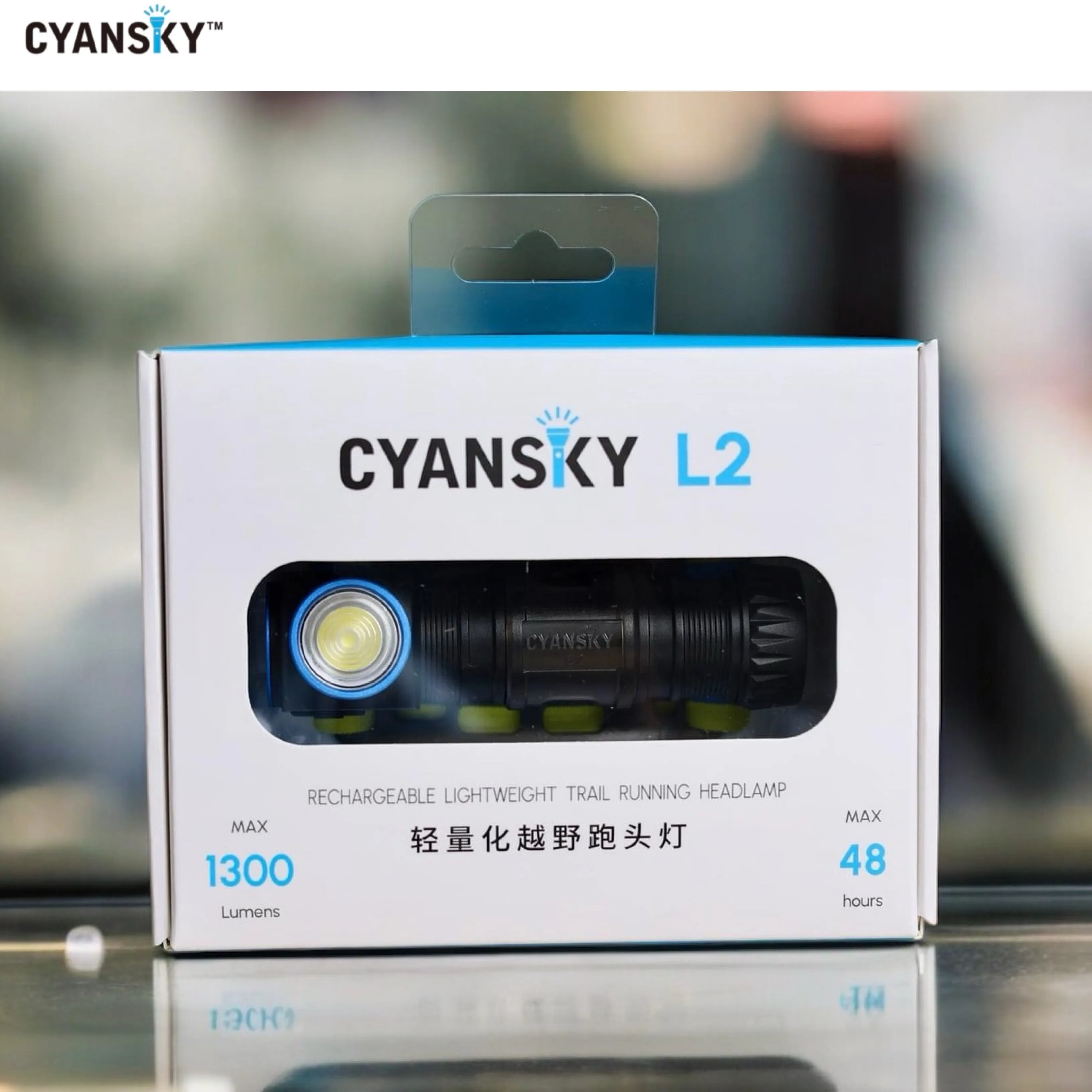 Cyansky L2 Lightweight Trail Running Headlamp 1300LMS 176M