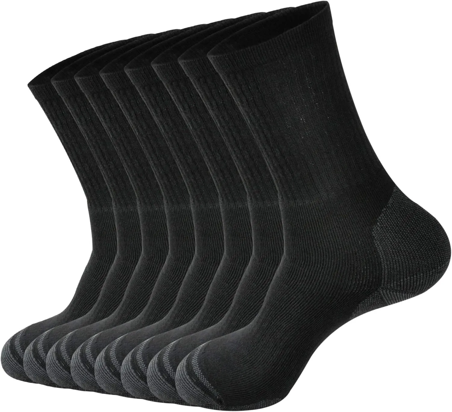 ECOEY Men's Work Boots Athletic Running Crew Socks, Dry-Tech Moisture Wicking Heavy Cushion Multi Pack