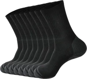 ECOEY Men's Work Boots Athletic Running Crew Socks, Dry-Tech Moisture Wicking Heavy Cushion Multi Pack