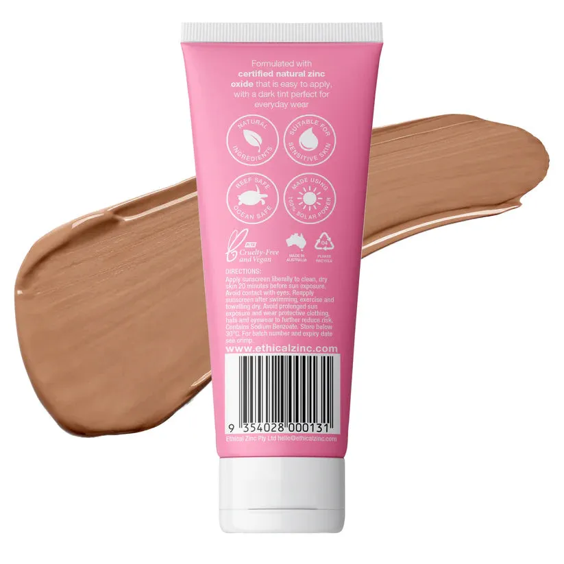 Ethical Zinc Tinted Facial Sunscreen Dark Tint SPF 50 