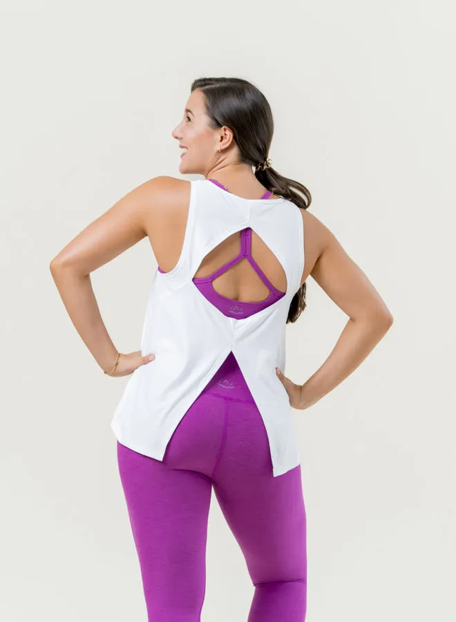 Featherweight Open Up Tank - Cloud White