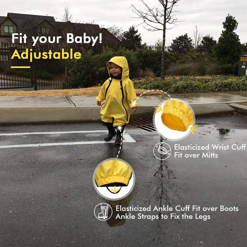HAPIU Kids Toddler Rain Suit Muddy Buddy Waterproof Coverall