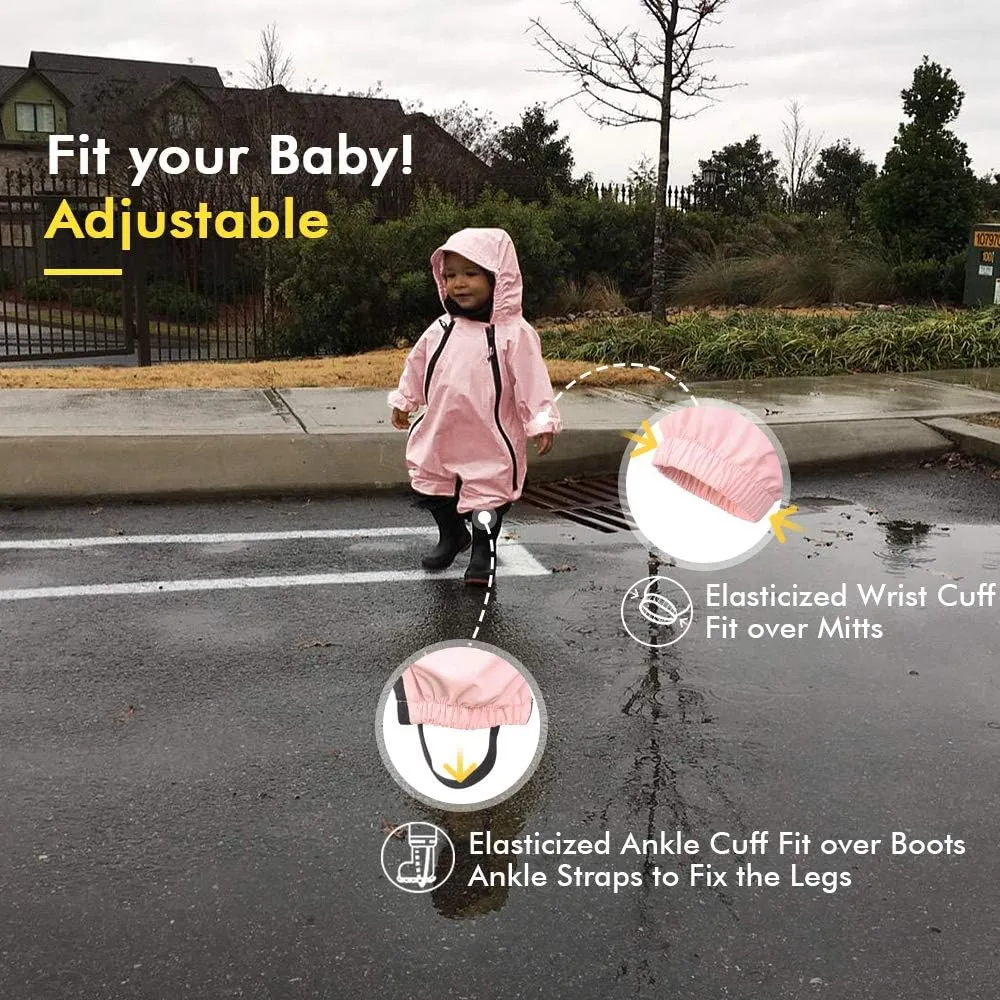 HAPIU Kids Toddler Rain Suit Muddy Buddy Waterproof Coverall