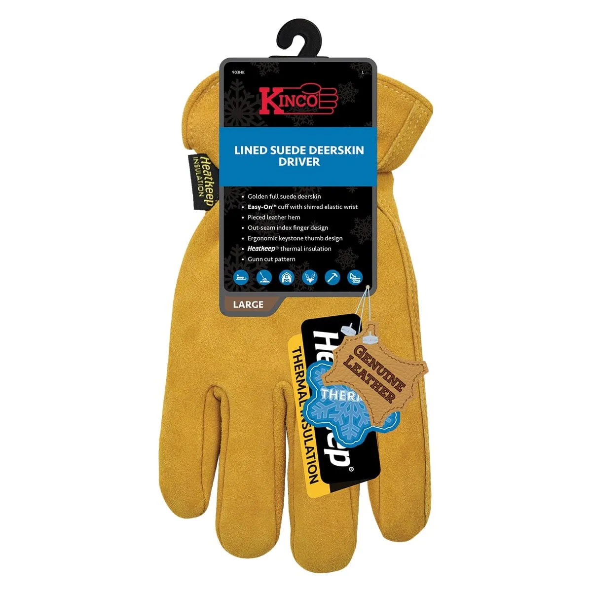 Kinco Lined Suede Deerskin Driver