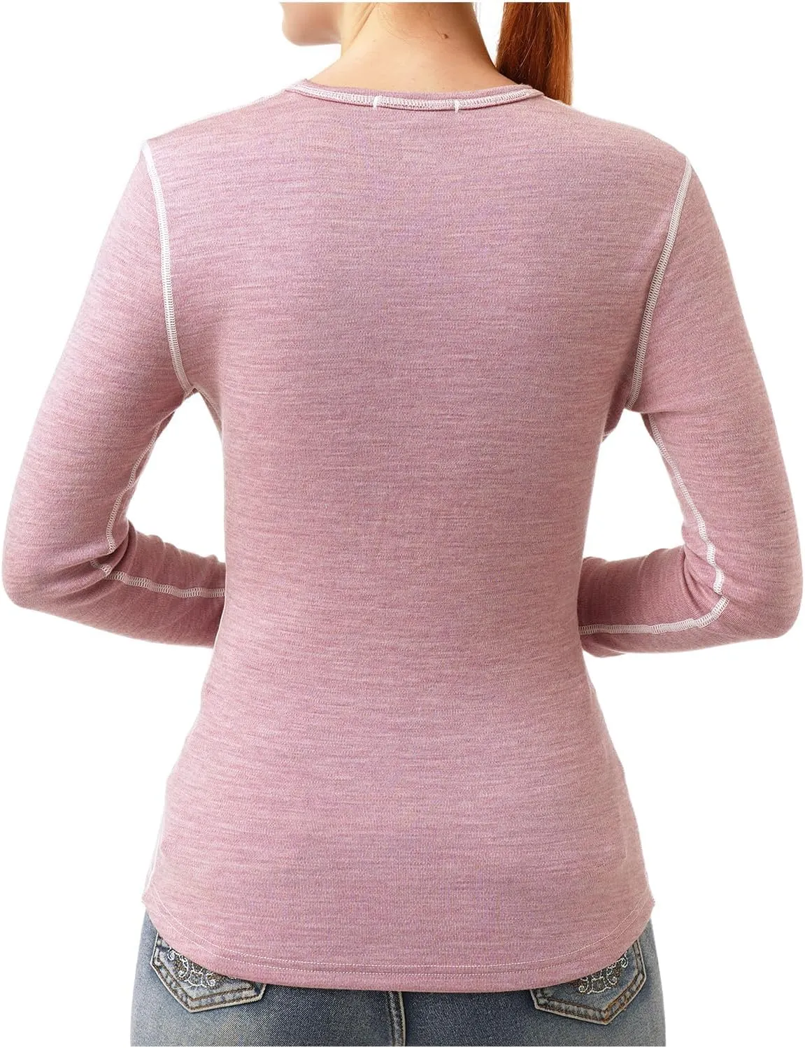MERIWOOL Womens Base Layer 100% Merino Wool Heavyweight 400g Thermal Shirt for Women