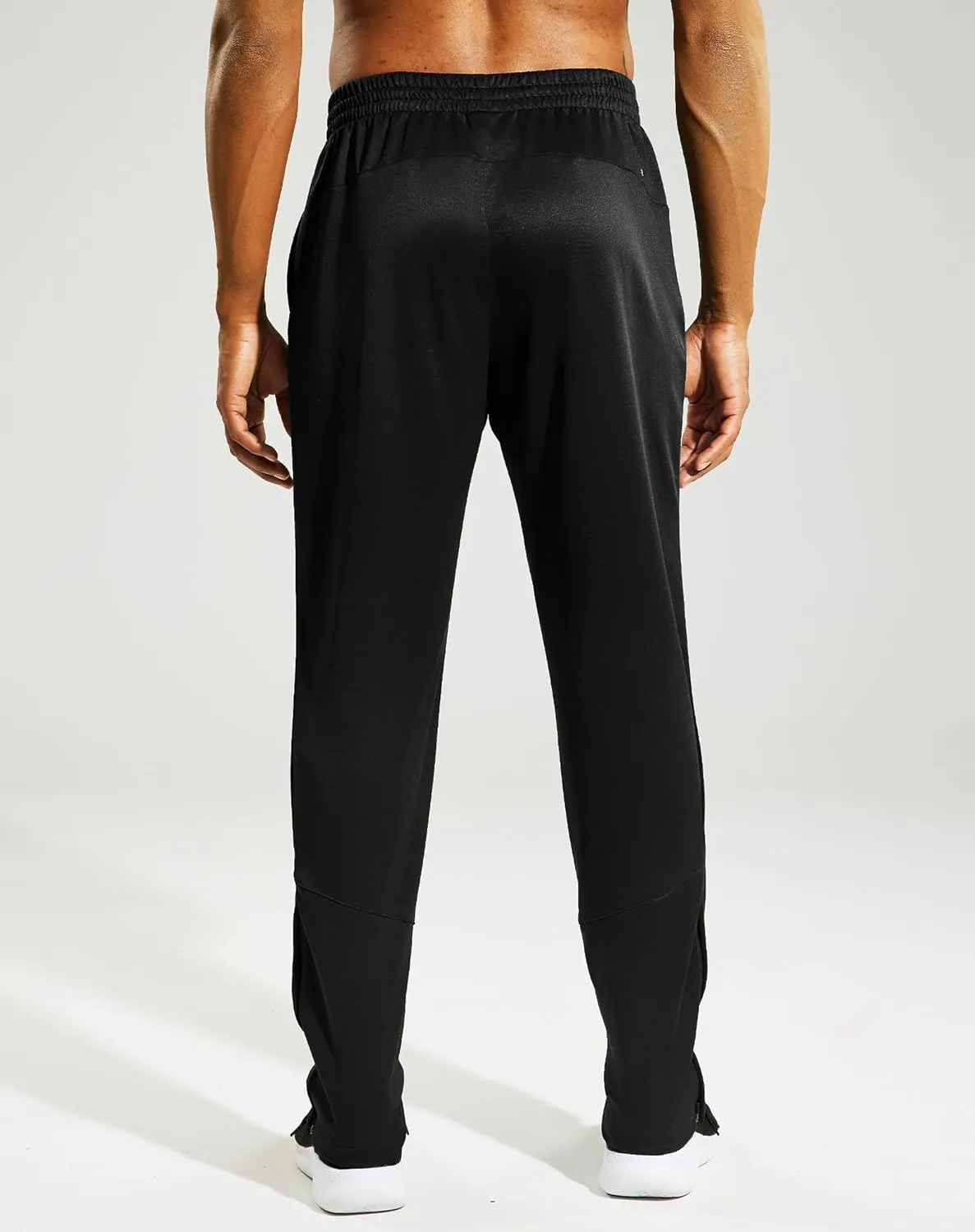 MIER Men’s Sweatpants with Pockets, Athletic Training Track Jogger, Soccer Warm-up Pants with Zipper Ankle