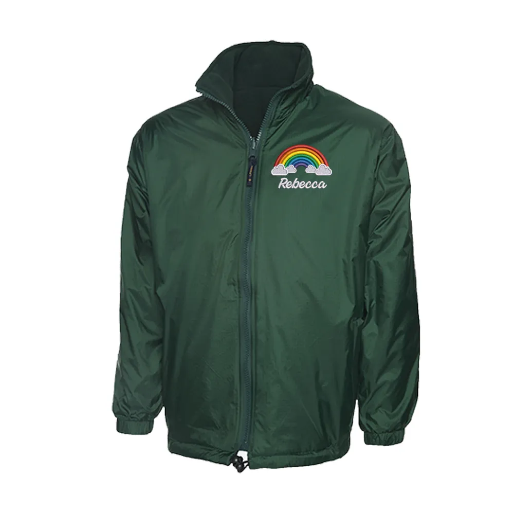 Rainbow with Clouds Waterproof Jacket