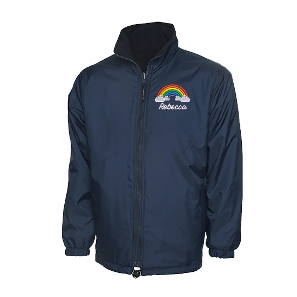 Rainbow with Clouds Waterproof Jacket