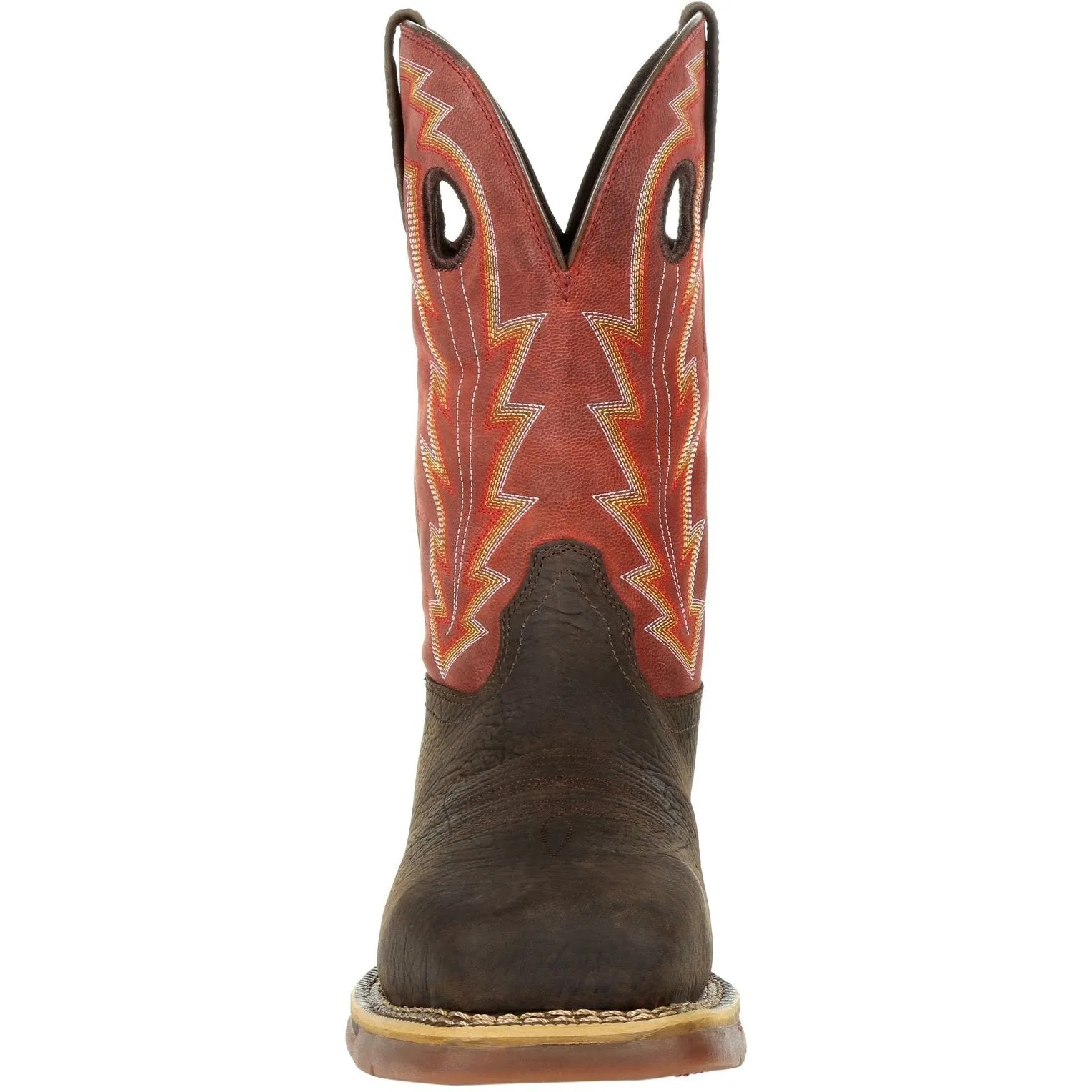 Rocky Men's Long Range 11" Comp Toe WP Western Work Boot- Red- RKW0319