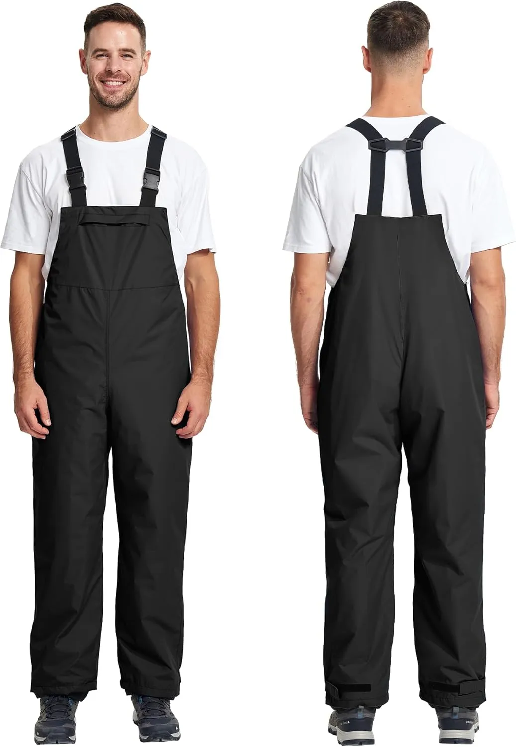 SWISSWELL Men's Heavy Duty Work Utility Rain Gear Suit Jacket and Rain Bibs Pants Waterproof for Fishing Sailing Boating