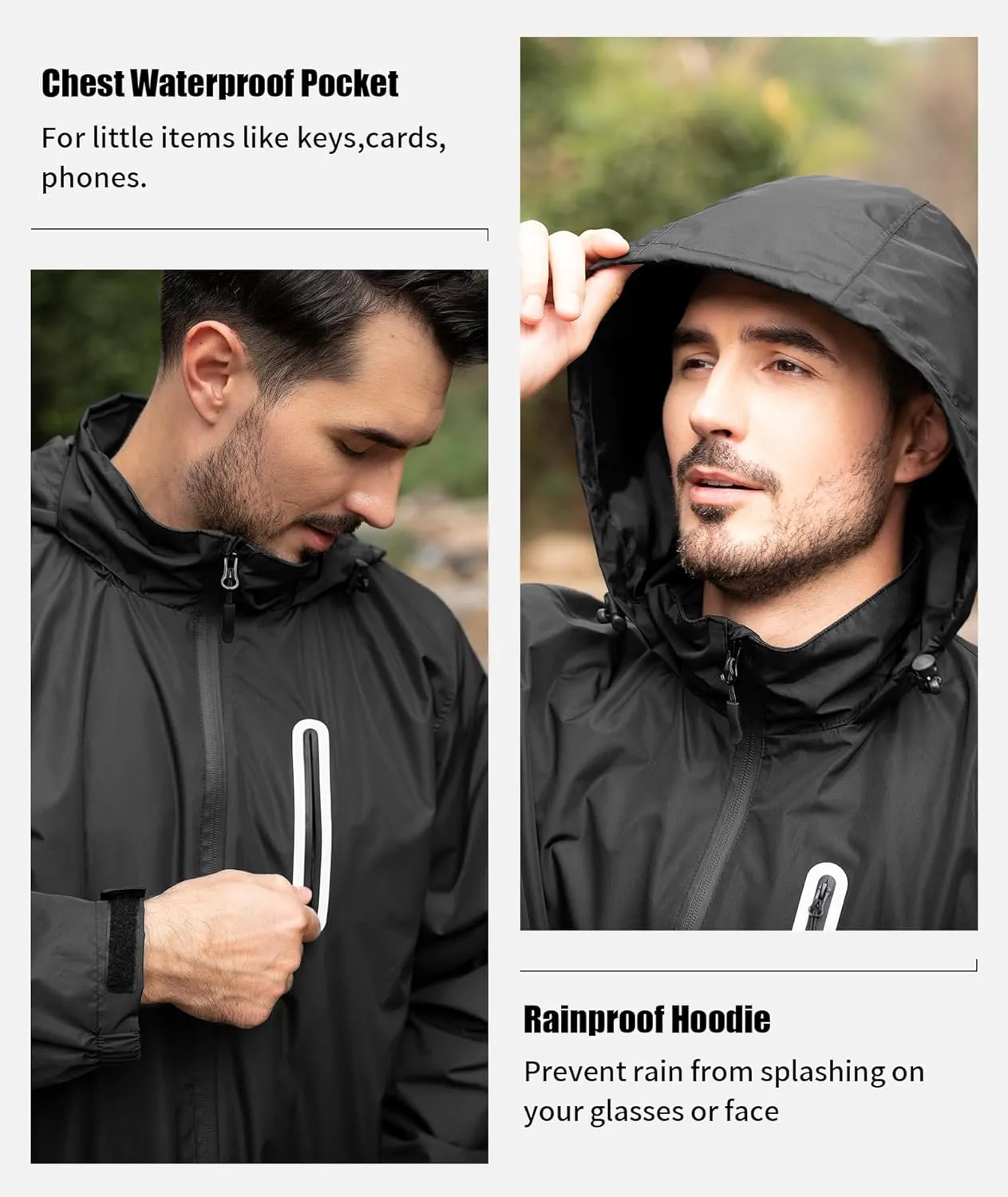 SWISSWELL Men's Heavy Duty Work Utility Rain Gear Suit Jacket and Rain Bibs Pants Waterproof for Fishing Sailing Boating