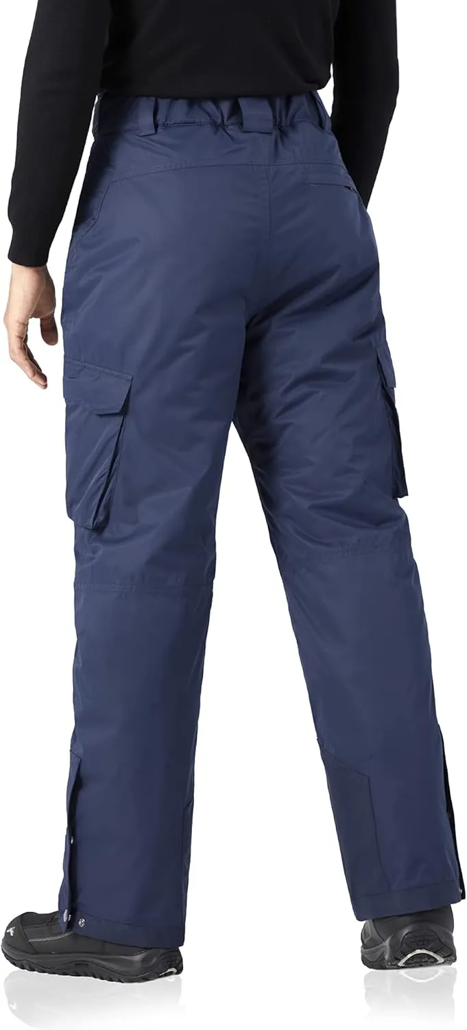 WULFUL Men's Waterproof Insulated Ski Snow Pants Winter Snowboarding Cargo Pants with Multi-Pockets