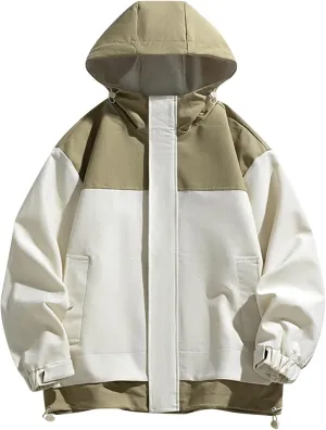 Ymosrh Men's Rain Jacket for Waterproof with Hood Raincoat Lightweight Windbreaker Outdoors Suits Jacket, M-4XL
